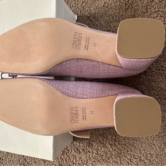 Italian Designer Gianna Meliani Lavender Mary Jane Heels - Picture 5 of 10